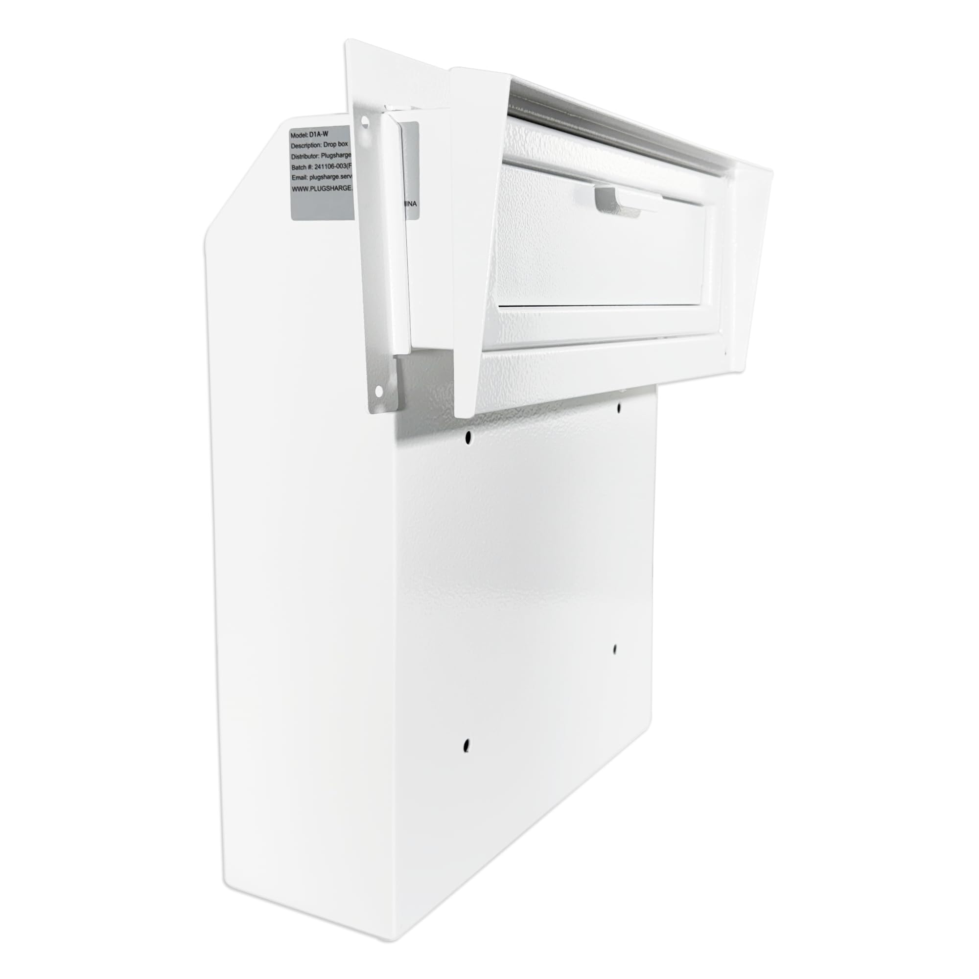 Plugsharge Locking Mailbox Drop Box with Rain Cover, Heavy-Duty