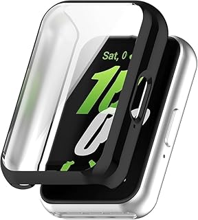 Case Compatible with Samsung Galaxy Fit 3 Case All-Around with Built-in Screen Protector Watch Soft TPU Shockproof Cover Slim Guard Thin Bumper Shell Protector (Black)