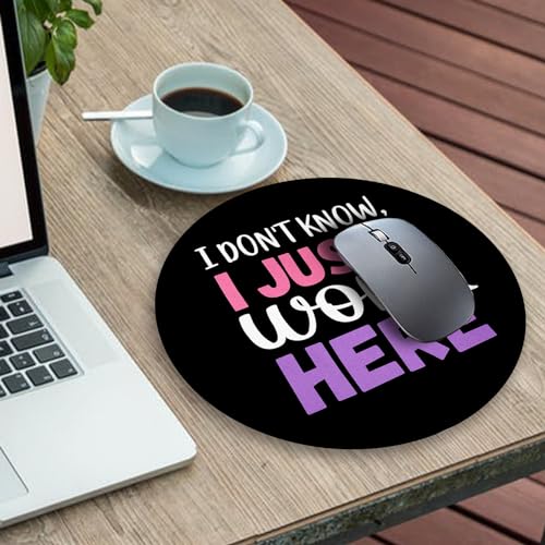 Image of Gctriki Round Mouse Pad 8.6 x 8.6 Inch, Funny Mousepad for Laptop Gaming, with Stitched Edge Non-Slip Rubber Base, Cute Small Mouse Pad for Desk, Home Office Mouse Pad Decor Desk Accessories