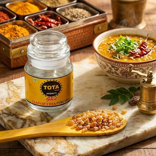 Image of Tota Gold 100% Pure Hing Crystals - Natural Gluten Free Heeng /Asafoetida (Nothing Else Mixed) - 25gm