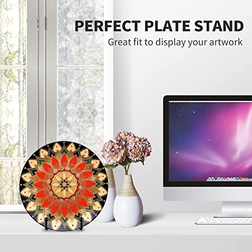 Livelab Plate Stands For Display, 3 Pack 6 Inch Picture Stand Black Iron Easel Decorative Plate Holder Display Stand, Metal Photo Frame Stand For Pictures, Decorative Dish, Book, Tabletop Art #TOP2