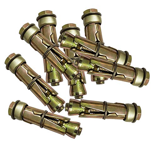 Image of Pure Source India Anchor Fasteners,Size 6 mm, Pack of 12 PCS (Gold)(Iron, [Round ])