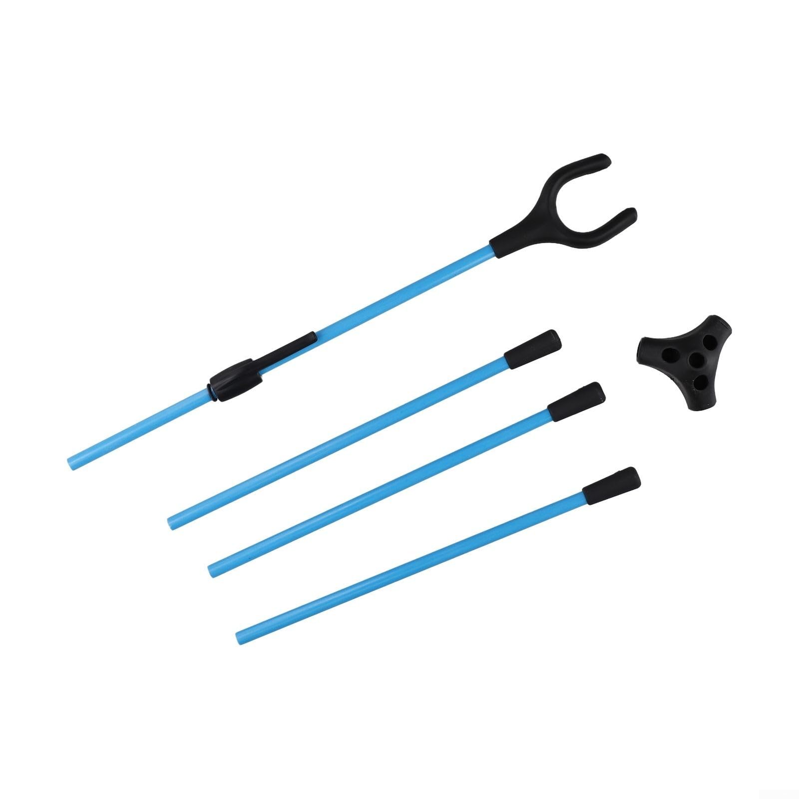 Supporto per arco pieghevole, design stabile per archi ricurvi e lunghi, leggero per un facile utilizzo (blu)