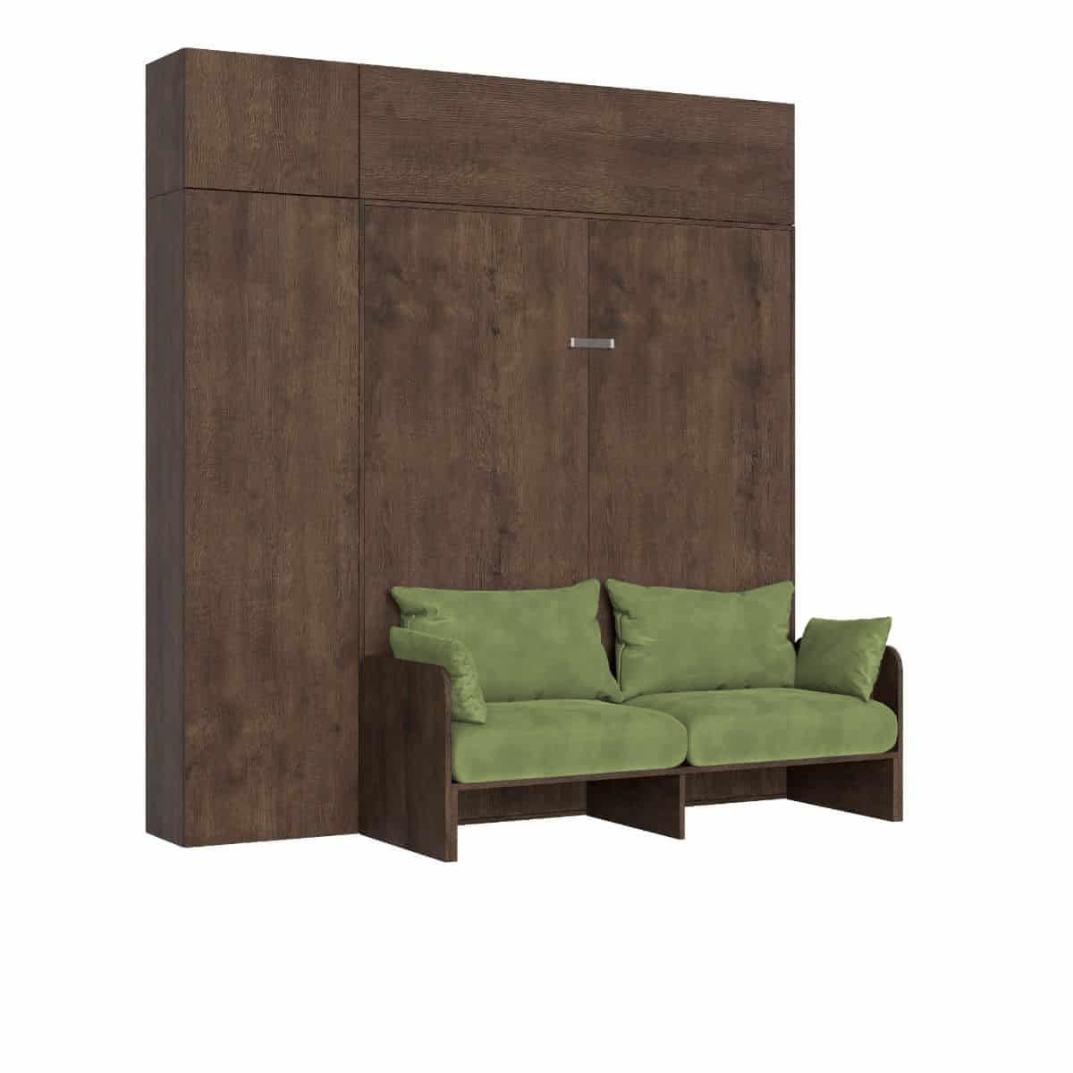 Itamoby Kentaro 160 Kentaro - Cama doble con sofá y muebles de nogal, color verde