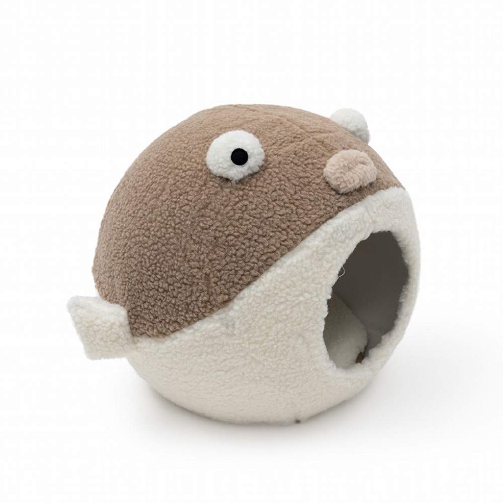 Cat cave MU Forme niche isolante style puffer kaki pour le sommeil profond du chaton