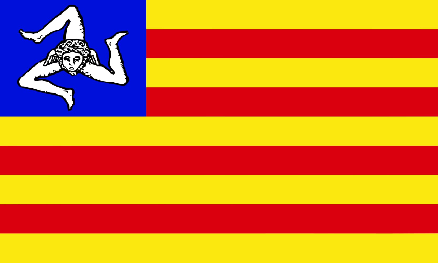 Drapeau sicilien indépendantiste grand pavillon de décoration extérieure
