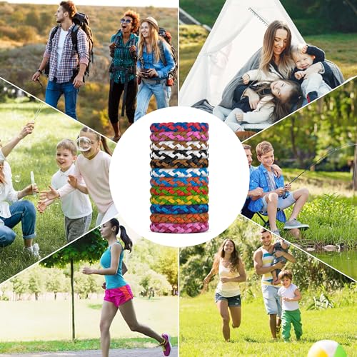12 pack mosquito repellent bracelets deet-free natural bands pu leather insect amp bug repellent wrist bands for kids amp adults individually wrapped