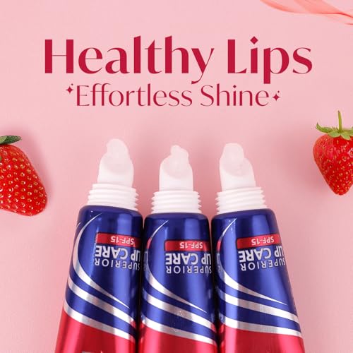 Image of Meglow by Leeford | Lip Shiner | Repair & Replenish | SPF 15 Lip Shiner for Lip Care | Lip Balm for Shiny Lips | Lip Balm for Chapped Lips Pack of 5 (15g each)