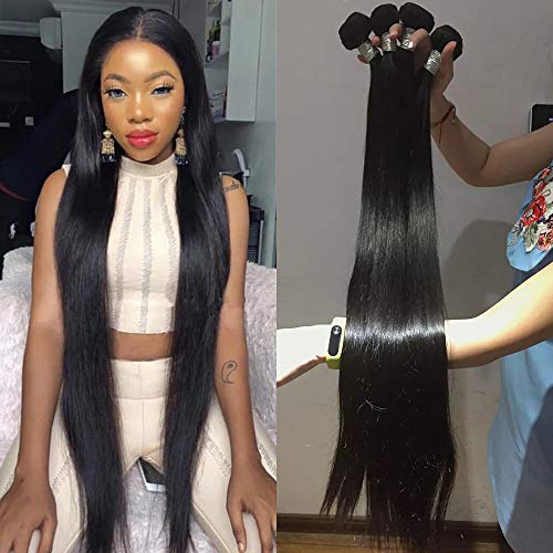 8-40inch Peruvian 3 Bundles 20 20 20 inch Human Hair Bundles Straight Wave 100% Human Hair Weave Long inch Remy Hair Extensions Queen Plus Hair