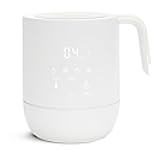 Precision Baby Bottle Warmer for Breastmilk, Formula, Food Jars, and Sterilizing Small Parts - Compatible with All Bottle Brands, Glass, Silicone & Plastic, Digital Display, White (Plug-in)