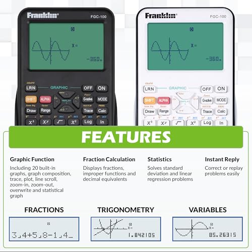 Franklin Scientific Graphing Calculator FGC100WH の商品画像 3