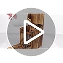 MIXXIDEA Wooden Squirrel Feeder Box, Sturdy Squirrel Feeding House with Thickness 1.5CM Wood, No Assembly Required, for Backyard Outside Garden (1 PCS)