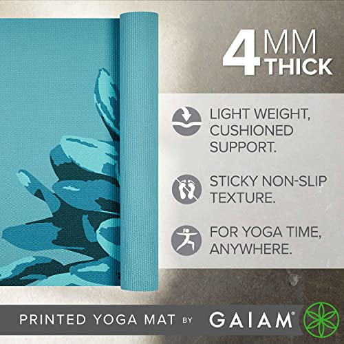 Gaiam Yoga Mat Classic Print Non Slip Exercise & Fitness Mat for All Types of Yoga, Pilates & Floor Workouts, Vibrant Flourish, 4mm - Image 3