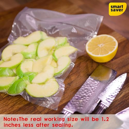 Image of Smart Saver Vacuum Sealer Bags, 50 Pack (17x 25) cm each Precut Food Sealer Bags, BPA Free, Heavy Duty, Customized Size Vacuum Bags for Vac Storage, Meal Prep or Sous Vide Cooking