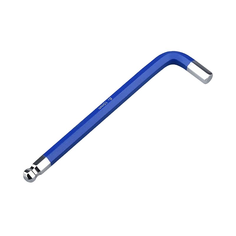 Chave Allen Hexagonal 10 mm com Ponta Esférica FOCMKEAS em Aço S2 Azul-escuro