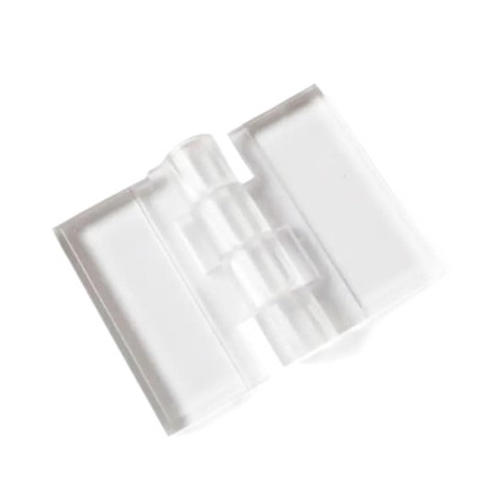 2Pcs Transparent Plastic Folding Hinge Acrylic Clear Door Hinges Foldable ABS Furniture Hardware Cabinet(2Pcs 25x33x3mm)