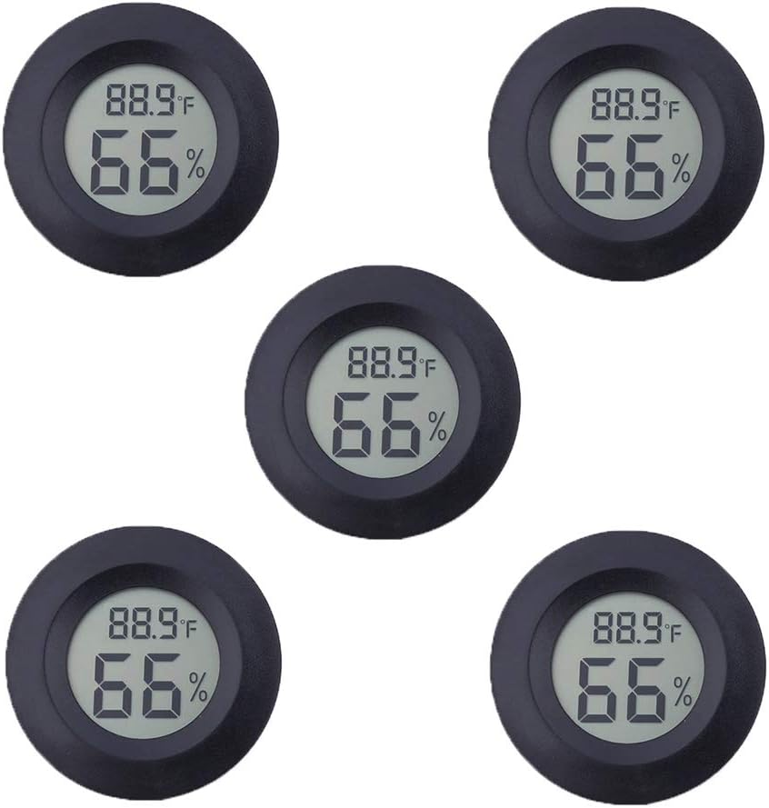 5 Pack Mini Hygrometer Thermometer Temperature in Fahrenheit or Celsius LCD Display Humidity