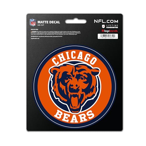 Chicago Bears NFL Team Logo Vinyl StickerOfficially Licensed Chicago Bears 4 Inch Heavy Duty Decal for Indoor or OutdoorUse for Laptops Coolers & NotebooksShow Your Bears Pride