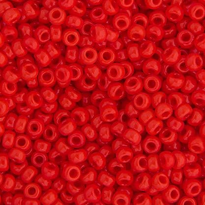 8/0 - Red Vermillion Opaque DB0407 250Gms Bulk Bag of Japanese Glass Beads