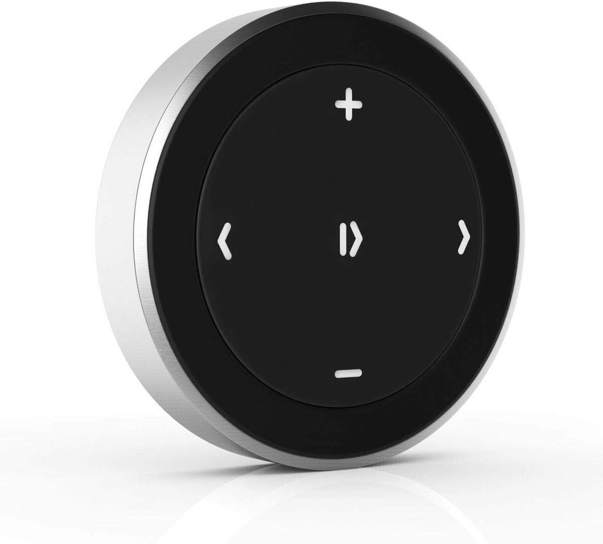 Satechi Bluetooth Media Button with Steering Wheel Mount, Wireless Music & Volume Control for iPhone, iPad, MacBook, Android, Car & Bike Audio Systems
