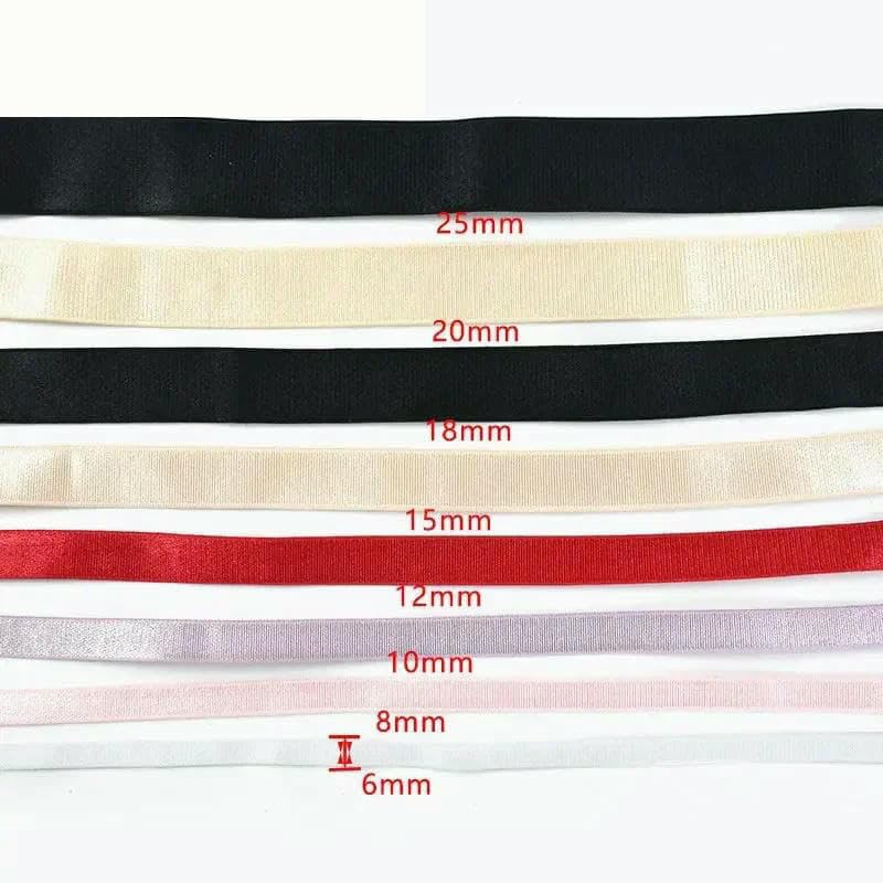 Cinta elástica de nailon, Gomas Elásticas Spandex Multicolor 6-25mm 20 Metros(Pink 15mm)