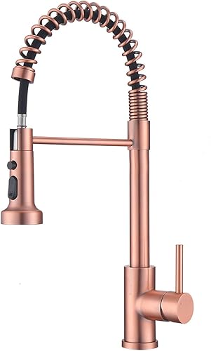 Vista 67 de Avola Tire hacia fuera el grifo de la cocina, níquel cepillado extrae los grifos del fregadero de la primavera Níquel cepillado y negro,Cobre,Cobre