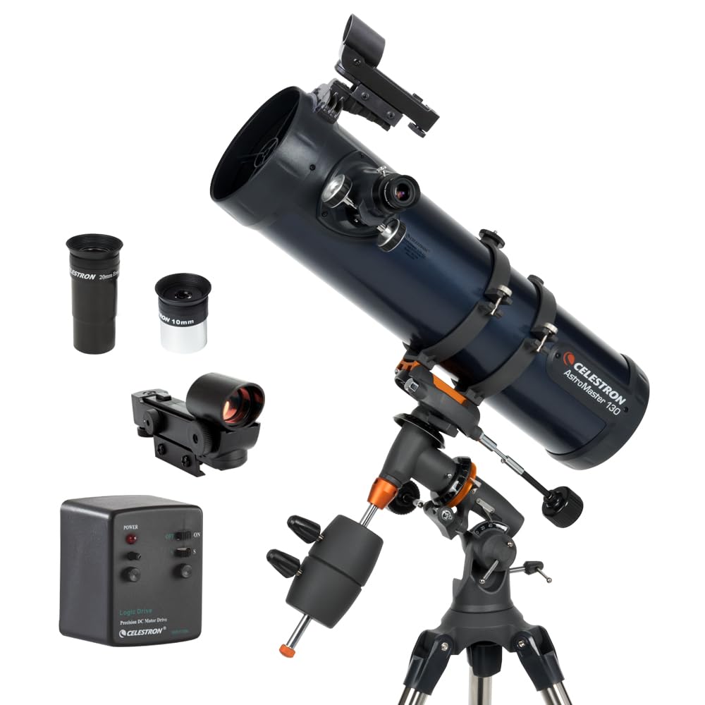 Celestron AstroMaster 130 EQ Motor Drive Telescope (Black)-picture-19