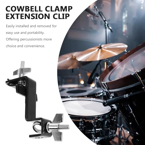 Soporte para cowbell para aro de bombo, negro miniatura 7