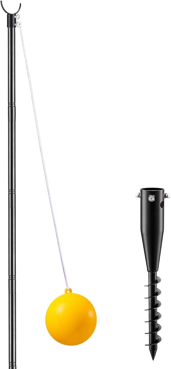 Tetherball Set with Base Heavy Duty Tetherball Set Ball and Rope and Pole 9.1FT