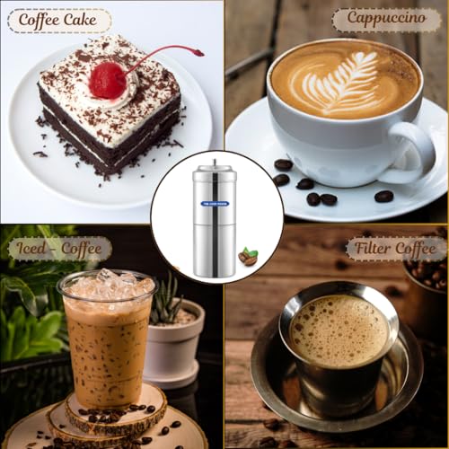 Image of The Cook House - Stainless Steel Filter Coffee Maker, South Indian Coffee Decoction Maker for Grounded Filer Coffee Powder (2-3 Cups)