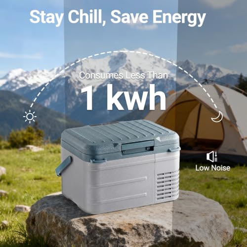 Image of Erivess 12v Refrigerator 11 Quart, -4F-68F, Electric Cooler for Car