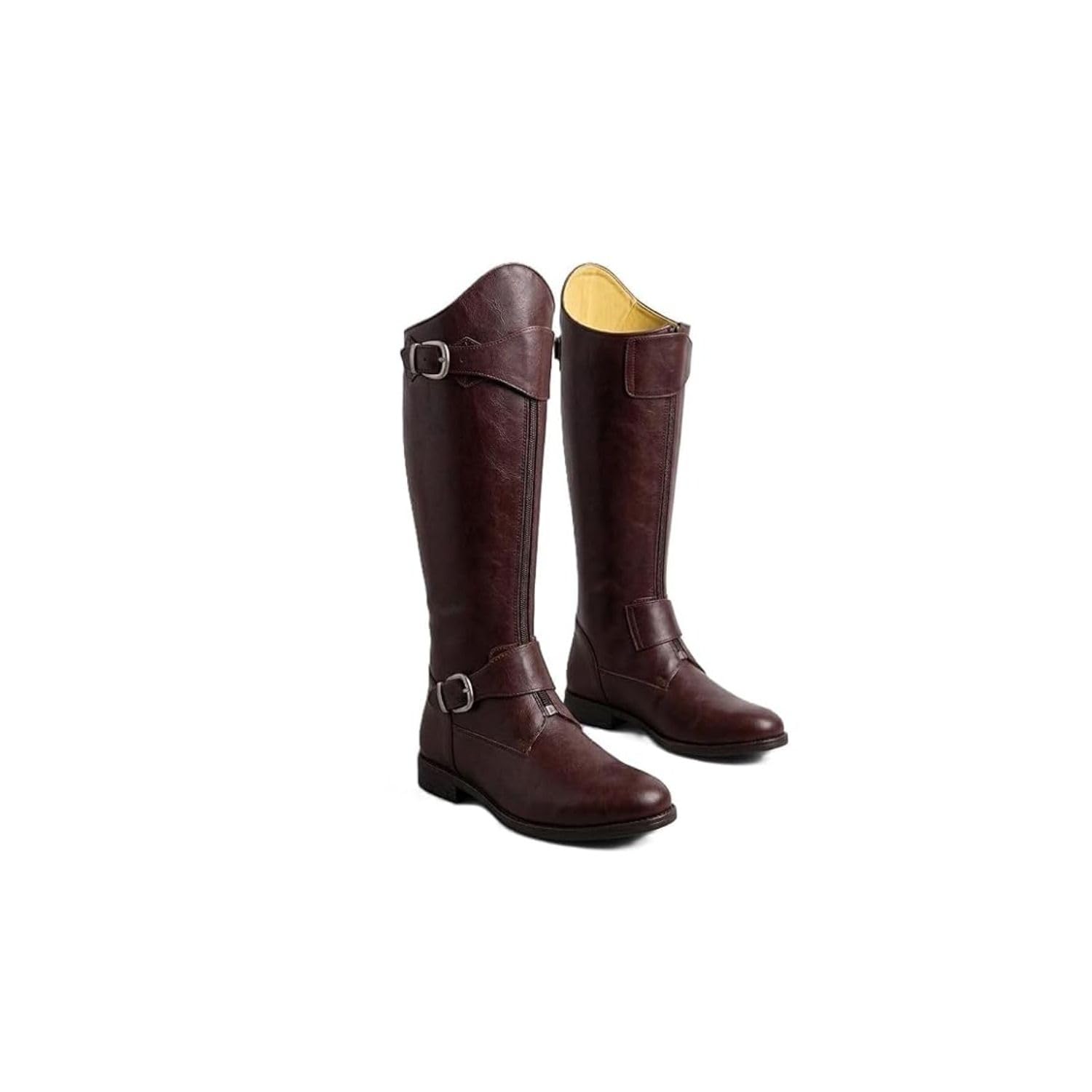 Di ENTERPRISES Leather Knee High Horse Riding Boots Brown-picture-51