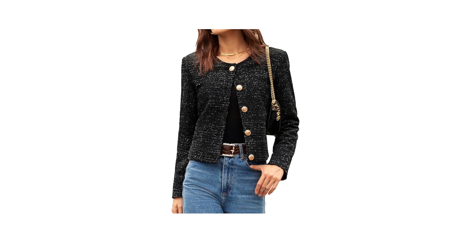 【新品未使用タグ付き】Grace Tweed Jacket Amazon.com: GRACE KARIN Tweed Blazer Women 2024 Fall Winter