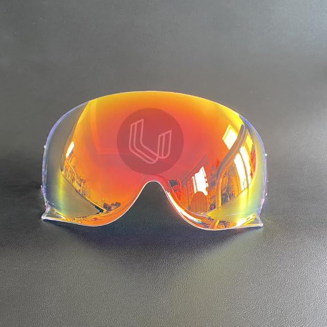 AEPRO - 9 Colors 3/4 ʜе|mеt Visor Motorcycle Half ʜе|mеt Visor Lens for SHOEI JO EX-ZERO CJ-3 (Revo Clear Red)