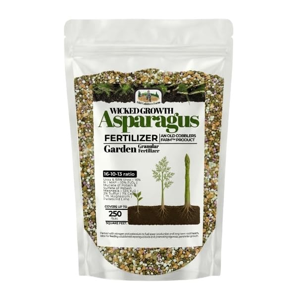 Asparagus Fertilizer - 100% Nourishes Root Growth, Enhances Flavor, Boosts Plant Health, Slow-Release Nutrients for Optimal Garden Performance - 10 lb Bag by Old Cobblers Farm