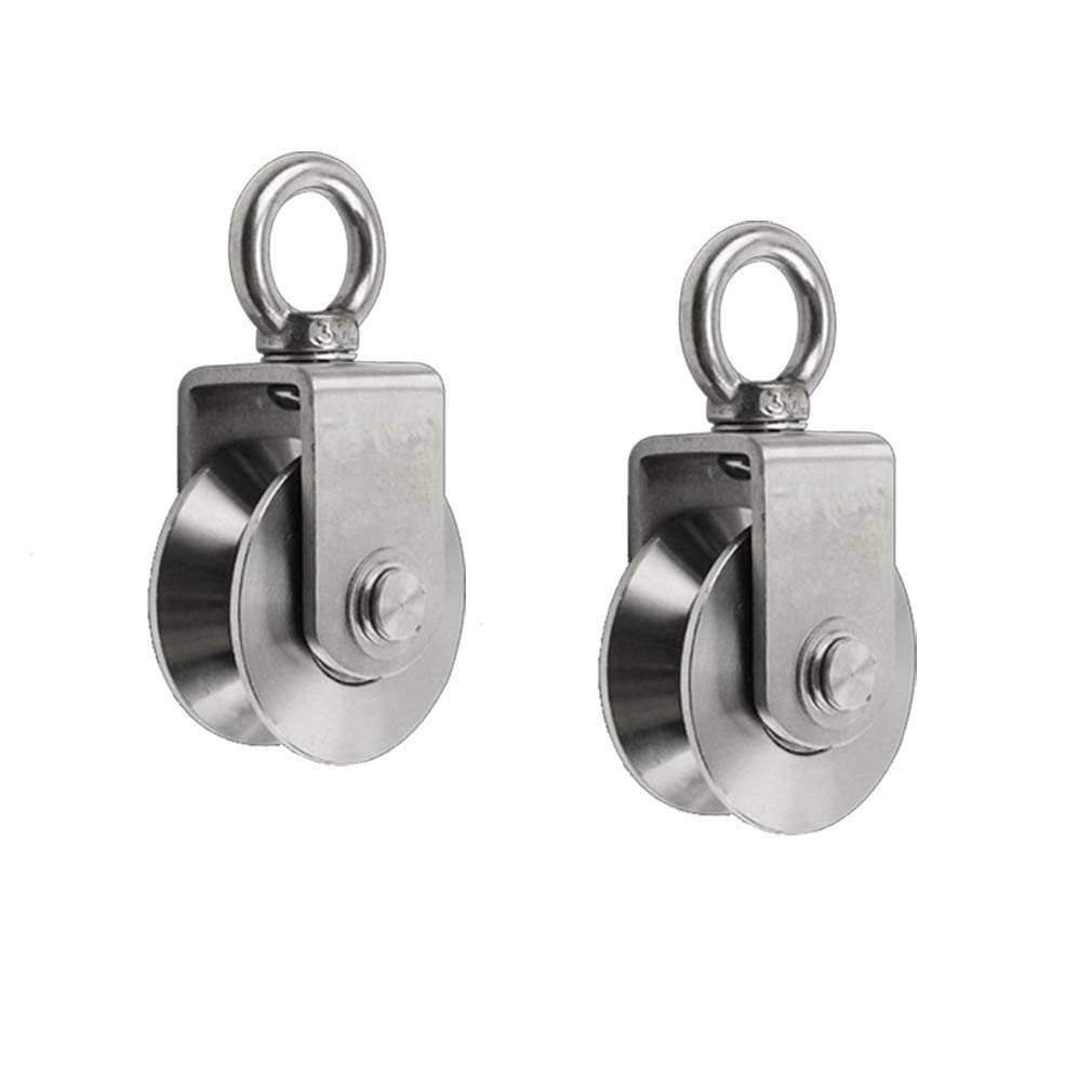 Universelle 48 mm Lenkrollen, V-förmig, U-förmig zum Aufhängen von Riemenscheiben, Stahlseilen und Hanfseilen, Materialhandhabung und Bewegung, robust, leichtgängiges Rollen.