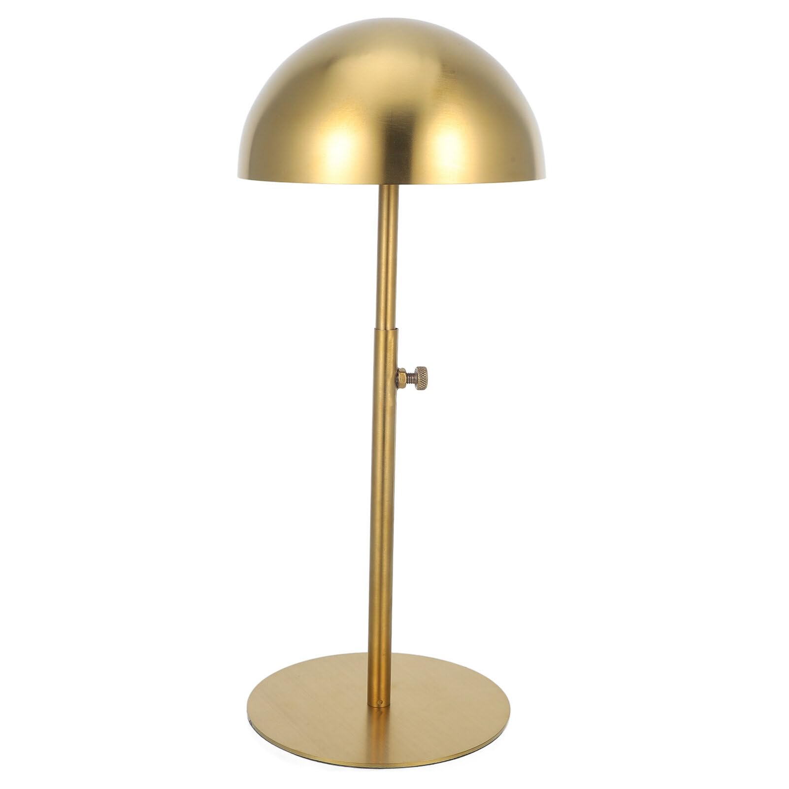 Cabilock Perchero para Sombreros de Sobremesa en Acero Inoxidable Dorado Altura Ajustable y Base Estable, Expositor Elegante para Sombreros en Hogar o Escritorio