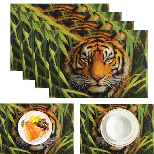 Sets de table lavables motif jungle tropicale 45 x 30 cm - 3