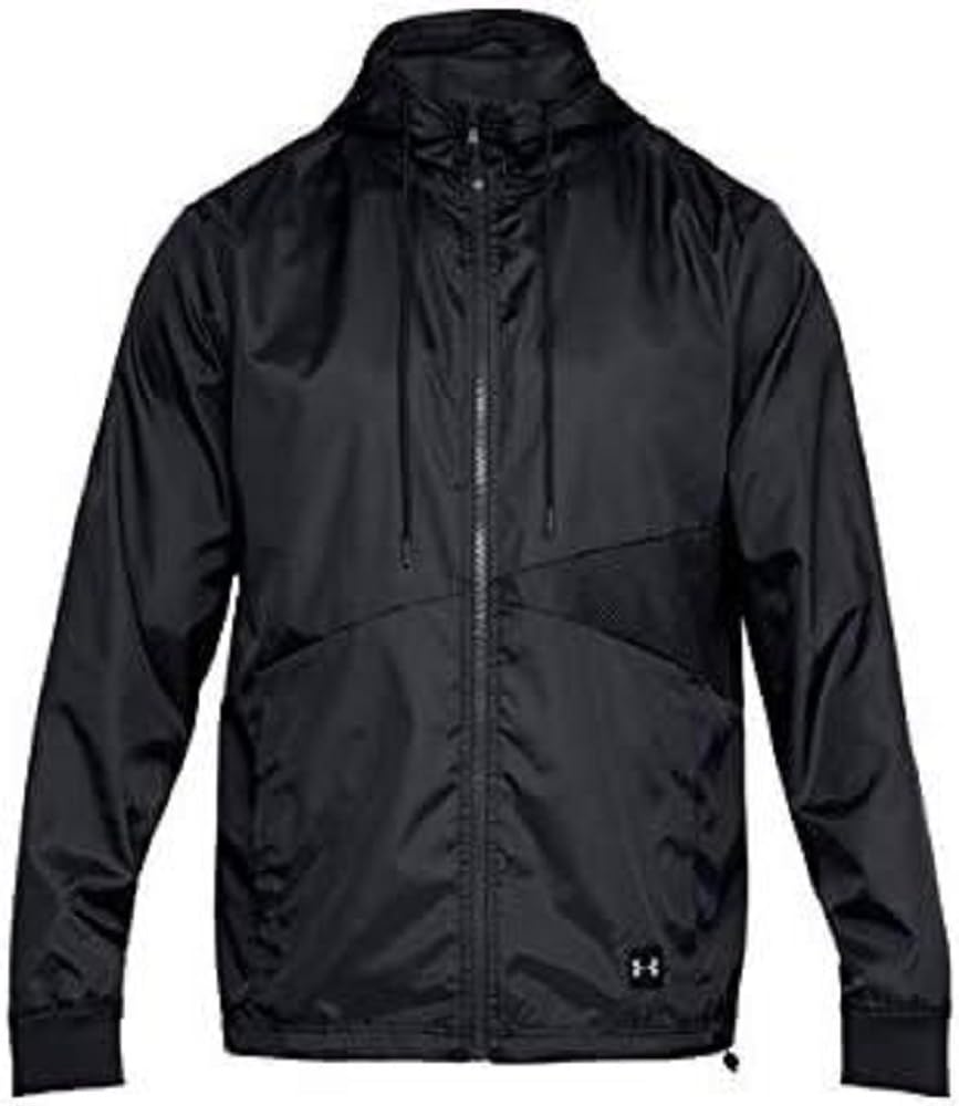 Under Armour Men Unstoppable Windbreaker Warm-up Top - Black/Black/Black (002), Medium