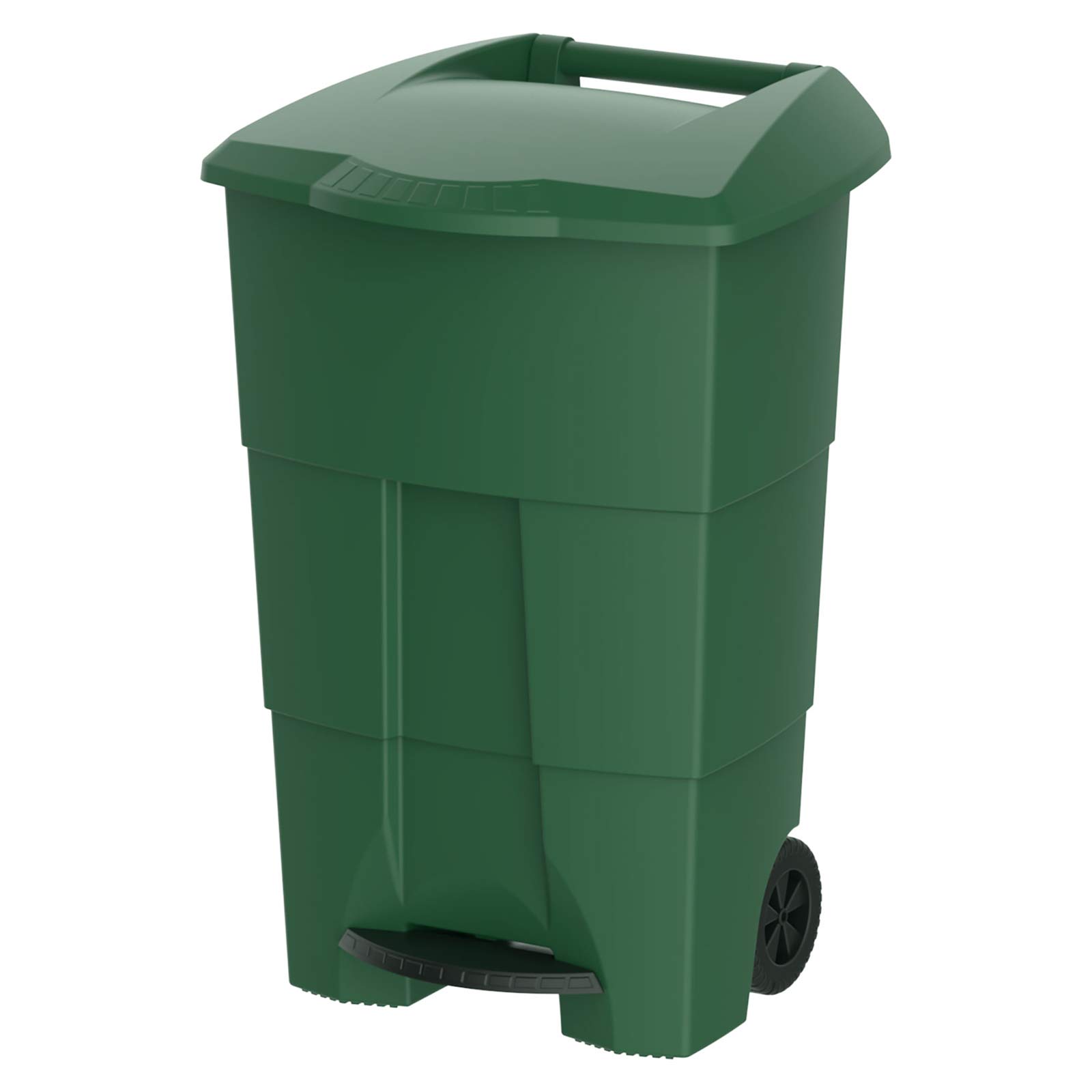 Cosmoplast 100 Liter Step-On Waste Bin - Heather Green