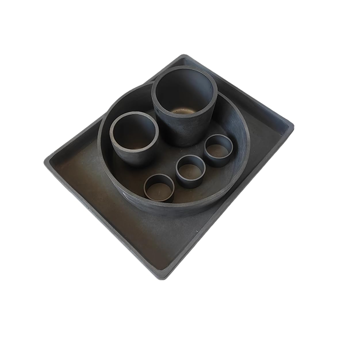 Crisol de carburo de silicio resistente a altas temperaturas - Crisol de SiC sinterizado sin presión for investigación científica, 1 unidad(Rectangle 86x41x23mm/50ml)