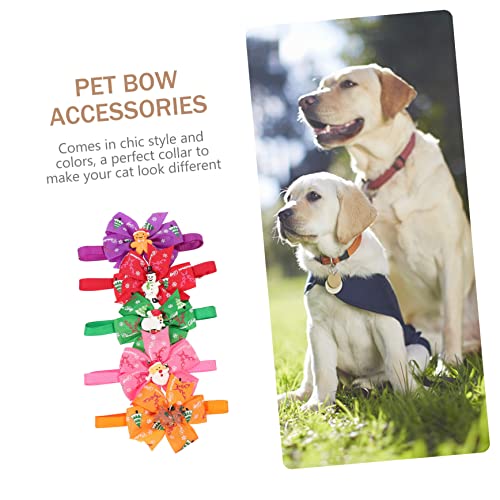 BESPORTBLE 5stücke Haus Tier Fliegen Für Hunde Weihnachten Hundekrawatte Als Accessoire Für Urlaub Festivals Und Partys Bunte Haustier-Krawatten Für Kleine Und Mittelgroße Hunde Und Katzen