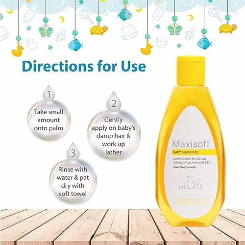 Image of Baby Shampoo 100 ml | Pure & Gentle Tears Free Formula | With Calendula, Aloe Vera, and Vitamin B3 & B5 | pH 5.5 | Paraben Free | Sulphate Free | (100 ml - Pack of 1)