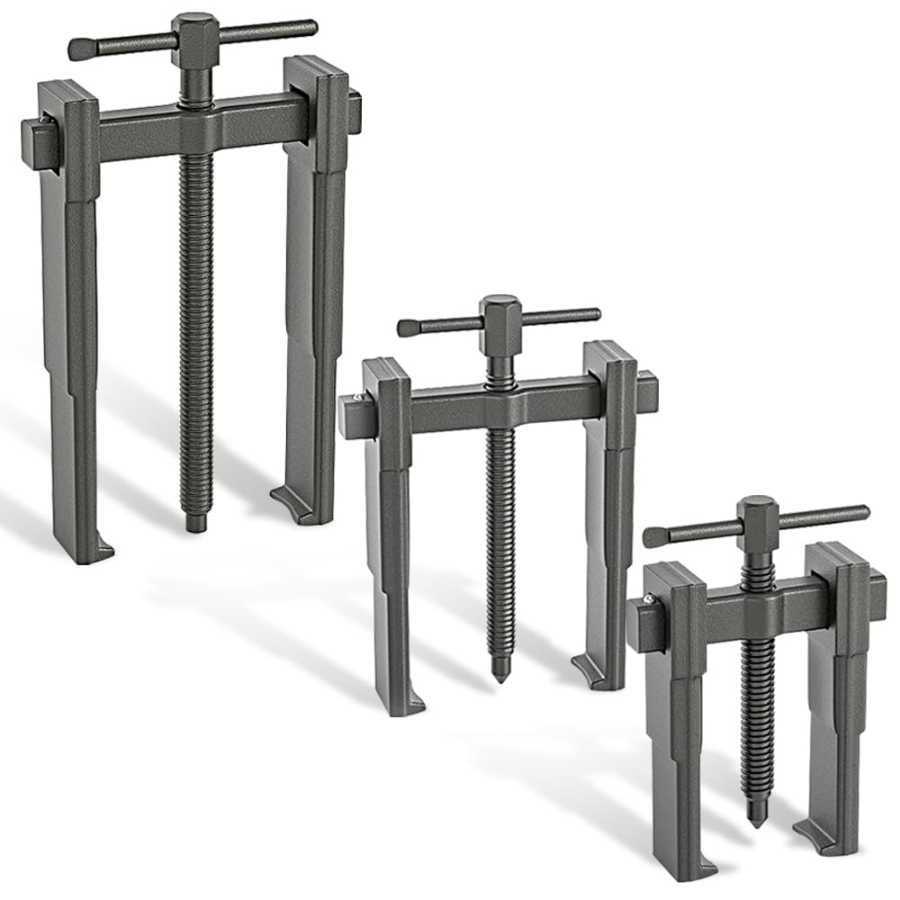 XIIW Two Jaw Gear Bearing Puller Ultra Thin Claws 3‘’ 4‘’ 6‘’ 20-85mm, 2 Arms Twin Legs Gear Puller Extractor Removal Hand Tool Kit for Wheel, Motorcycle, Car, Auto 1-3 Tons
