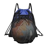 Sportbeutel mit Kordelzug,Fußballtasche für Jugendliche,Sport Fußball Tasche, Turnbeutel Wasserdicht,Große Kapazität Fußball Rucksack,Ballnetz mit Aufbewahrung, Rucksack mit Kordelzug für Sport Yoga