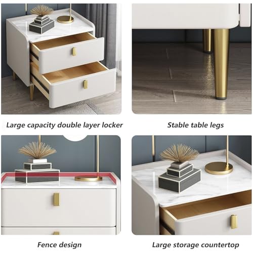 Table de chevet avec 2 tiroirs pour optimiser le rangement - 8