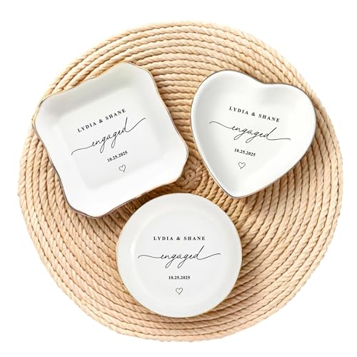 Custom Ceramic Ring Dish, Jewelry Tray, Personalized Trinket Jewelry Dish