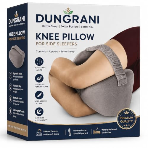 Image of DUNGRANI Orthopedic Pain Relief Leg Pillow Memory Foam Leg Pillow for Back Pain /Leg Pain /Pregnancy /Knee Support with Washable Cover