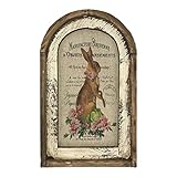 Smaroll Rustic Easter Decorations Bunny Photo Rabbit Painting with Frame Farmhouse Decoration