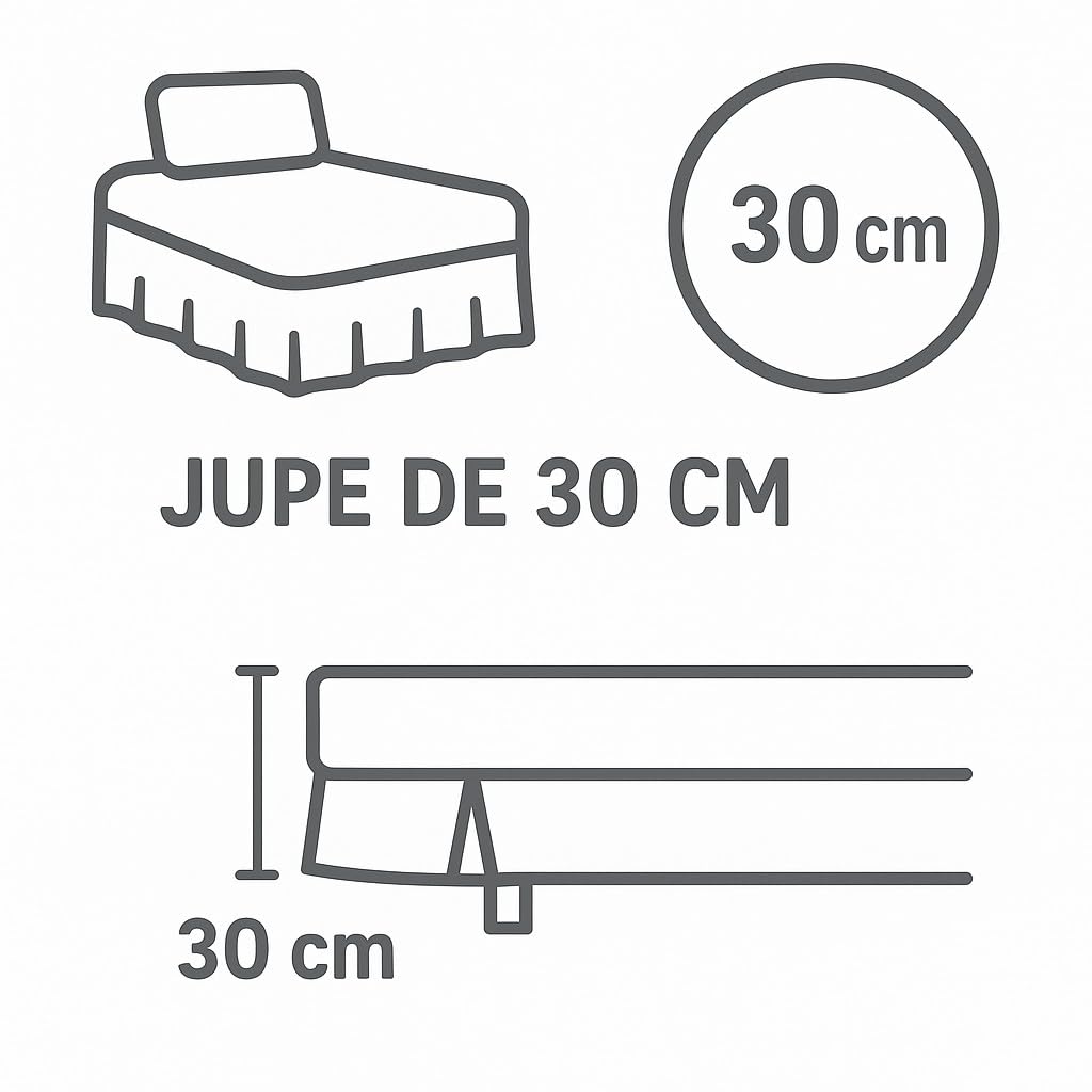 Sommier 90 x 190 OLYMPE Kit 90x190 anthracite Pas Cher